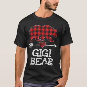 Girlfriend Bear Red Plaid Family Matching Christma T-Shirt