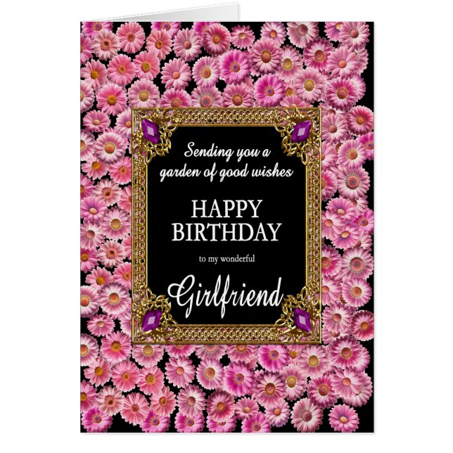 Girlfriend Birthday Pink Daisies (Front)