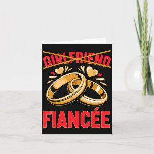 Girlfriend fiancée wife bride engaged engagement  card