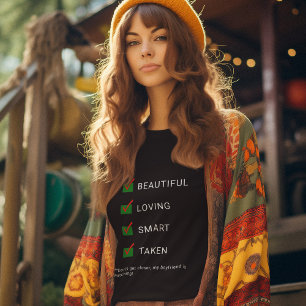 Girlfriend funny custom typography Valentines Day  T-Shirt