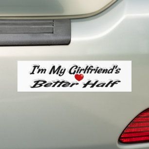 Girlfriend funny quote black text bumper sticker