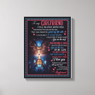 Girlfriend Gifts Letter To My Girlfriend Canvas Print