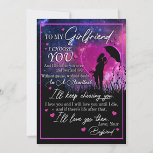 Girlfriend Gifts   Letter To My Girlfriend Holiday Card