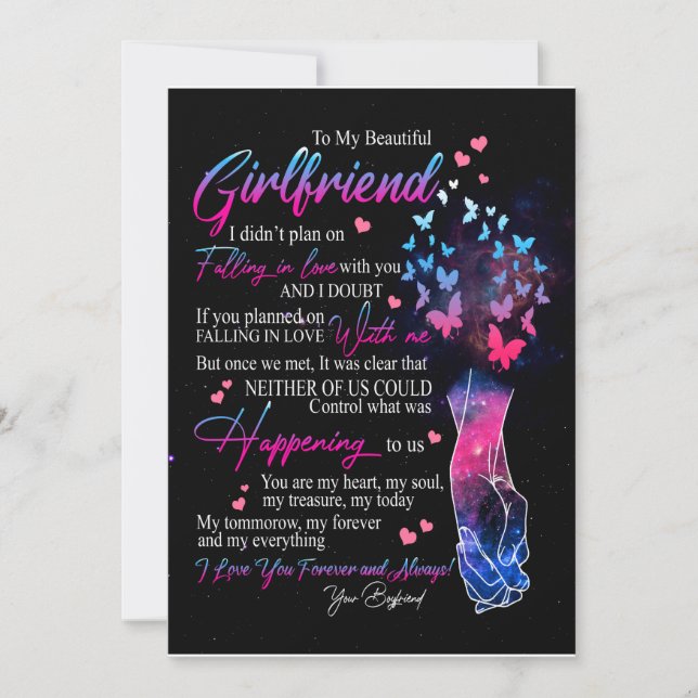 Girlfriend Gifts | Letter To My Girlfriend Invitation (Front)