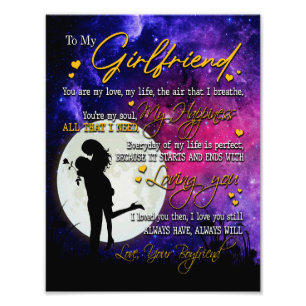 Girlfriend Gifts   Letter To My Girlfriend Photo Print