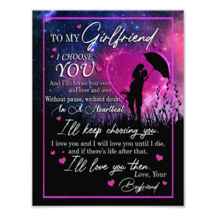 Girlfriend Gifts   Letter To My Girlfriend Photo Print