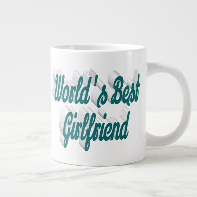 Girlfriend green half script large coffee mug (Right)