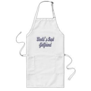 Girlfriend grey script long apron
