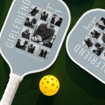 Girlfriend | Love You | Photo Collage Pickleball Paddle<br><div class="desc">Searching for a timeless gift that beautifully says 'I love you'? Look no further! Our unique personalised photo collage pickleball paddle is a perfect blend of a modern yet nostalgic touch your girlfriend will cherish forever. On a soothing sage green backdrop, with your best memories and sweet affirmation, this gift...</div>