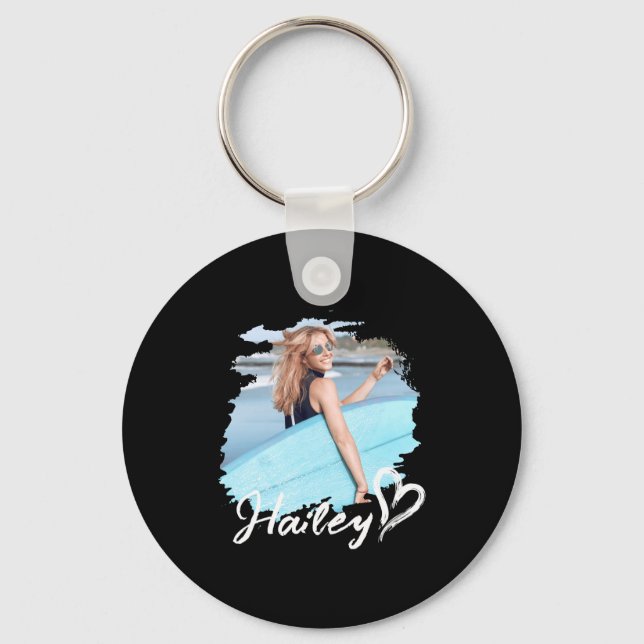 Girlfriend Nge Heart Simple Modern Cool Photo  Keychain (Front)