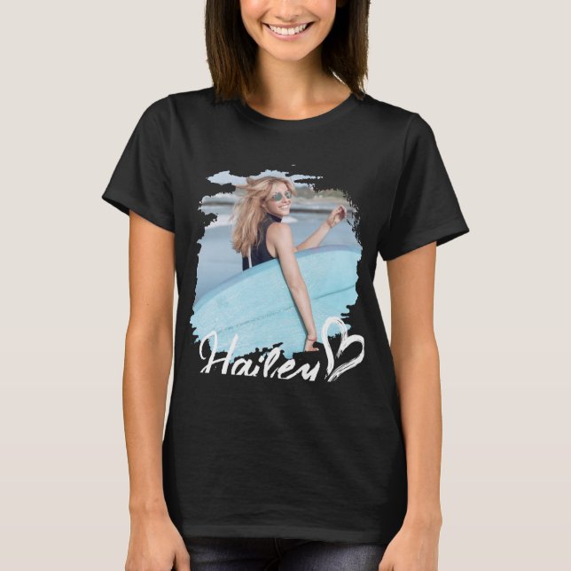 Girlfriend Nge Heart Simple Modern Cool Photo  T-Shirt (Front)