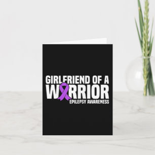 Girlfriend of a Warrior Purple Ribbon Epilepsy Awa Card