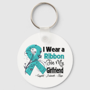 Girlfriend - Ovarian Cancer Ribbon Keychain