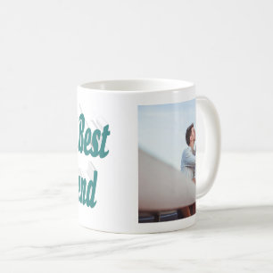 Girlfriend photo green typography coffee mug