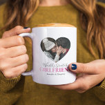 Girlfriend Photo Heart Gift Coffee Mug<br><div class="desc">Show your significant other how much you care this Valentine’s Day with a personalized photo mug just for them. Our Girlfriend Photo Heart Gift Coffee Mug is the perfect way to surprise your special someone. This customizable ceramic mug features a white glossy finish, a heart logo, and a photo of...</div>