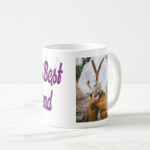 Girlfriend photo purple script coffee mug