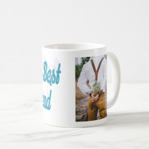 Girlfriend photo sky blue script coffee mug