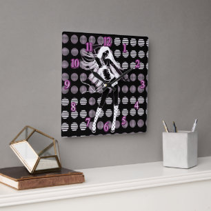 girlfriend square wall clock