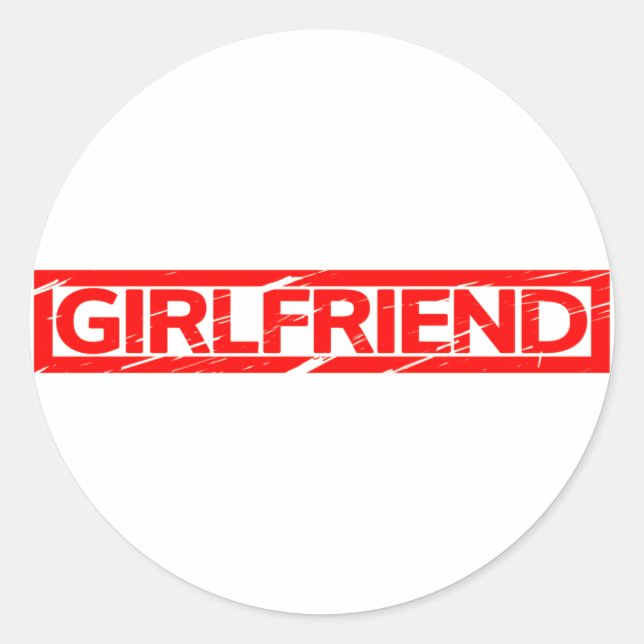 Girlfriend Stamp Classic Round Sticker (Front)