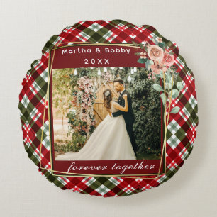Girlfriend Together Forever Photo Round Pillow
