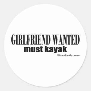girlfriend wanted classic round sticker
