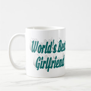 Girlfriend with green half typography coffee mug