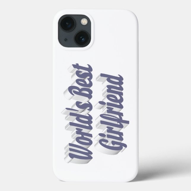 Girlfriend with grey typography Case-Mate iPhone case (Back)