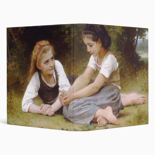 Girlfriends Collect Nuts, Les Noisettes Bouguereau Binder (Background)