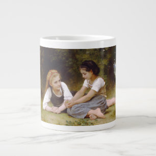 Girlfriends Collect Nuts, Les Noisettes Bouguereau Large Coffee Mug