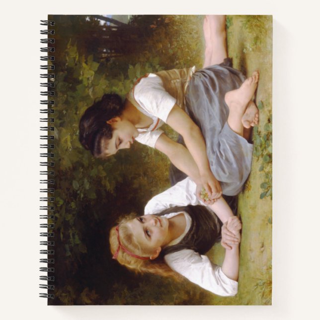 Girlfriends Collect Nuts, Les Noisettes Bouguereau Notebook (Front)