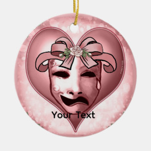 Girlie Actor Mask Ceramic Ornament