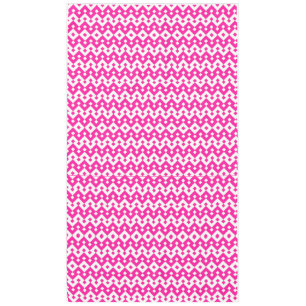 Girlie Candy Pink and White Zigzags Tablecloth