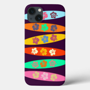 Girlie Flowered Surfboards iPhone 13 Case