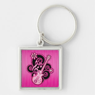 Girlie Guitar Keychain