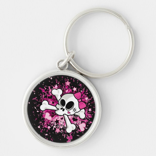 Girlie Skull Keychain (Front)