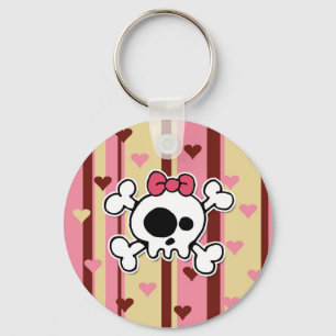 girlie skull keychain