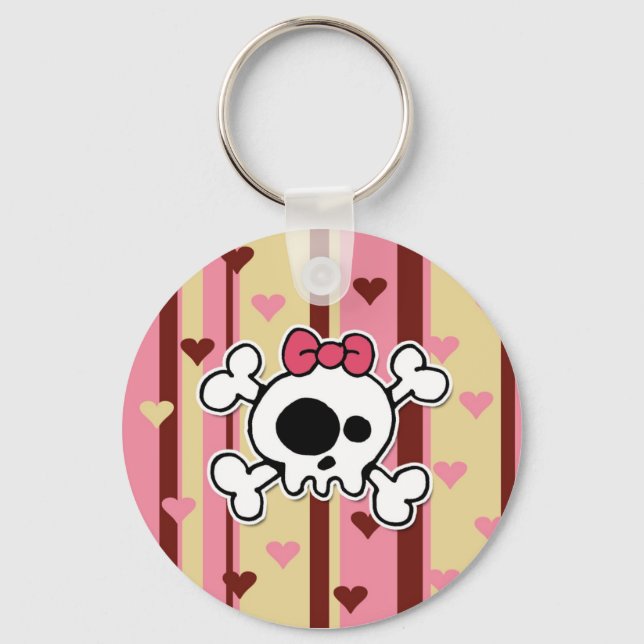 girlie skull keychain (Front)