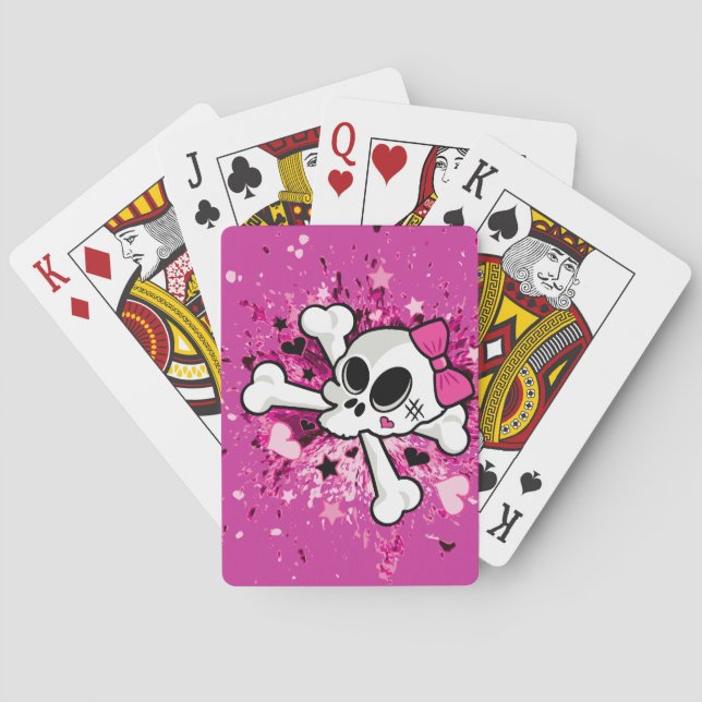 Girlie Skull Playing Cards (Back)