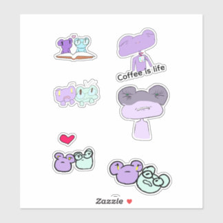 Girlie the frog sticker sheet