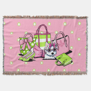 Girlie Things Olivia Westie Throw Blanket