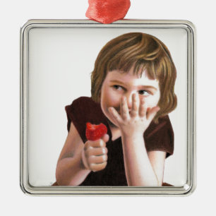 Girlish Giggles by Ana Tirolese Metal Ornament