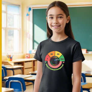 Girl's 100 Days of School T-Shirt. girls' T-Shirt