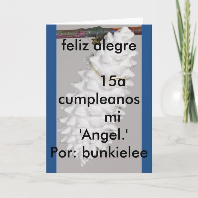 GIRL'S 15th Birthday.Greeting Card,SPANISH Card (Front)