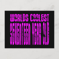 Girls 17th Birthdays Pink Worlds Coolest Seventeen