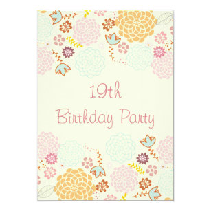 19th Birthday Invitations & Announcements | Zazzle CA