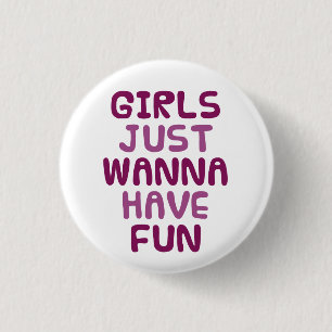Girls 1 Inch Round Button