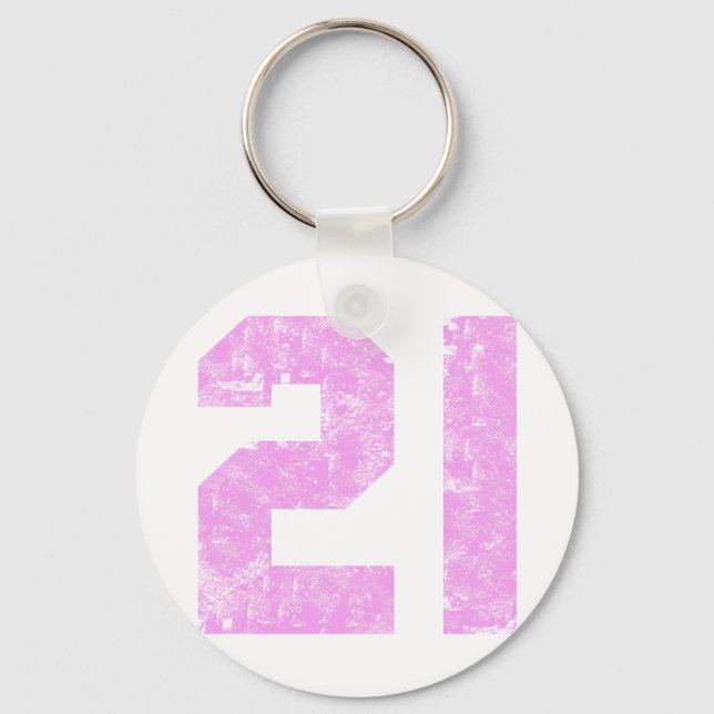 Girls 21st Birthday Gifts Keychain (Front)
