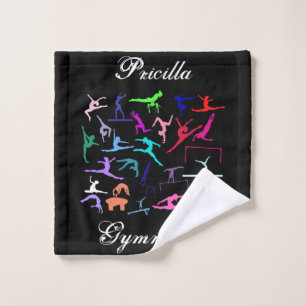 Girls 25 Gymnastics Poses Personalized  Wash Cloth