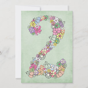 Girls 2nd Birthday Party Custom Invite Invitation