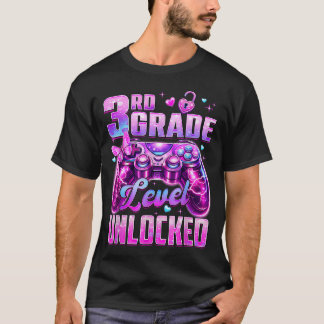 Girls 3Rd Grade Level Unlocked Game On Back To T-Shirt